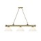 Z-Lite Cordon 3 Light Billiard, Rubbed Brass & White 2306-3RB-PWH - alternate 7